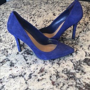 Jessica Simpson blue suede heels size 10
